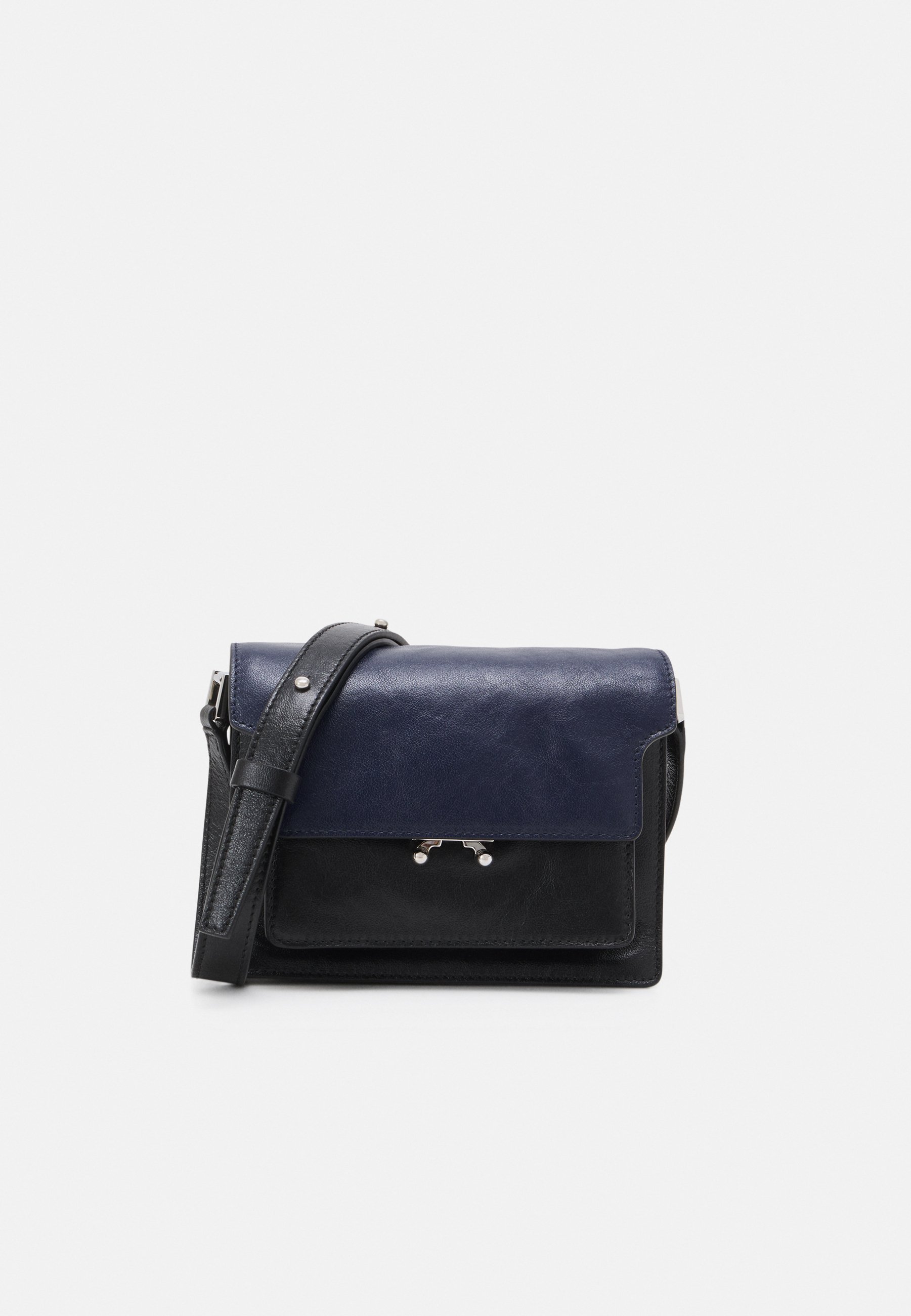 Marni TRUNK SOFT MINI UNISEX - Borsa a tracolla - navy blue/black/nero