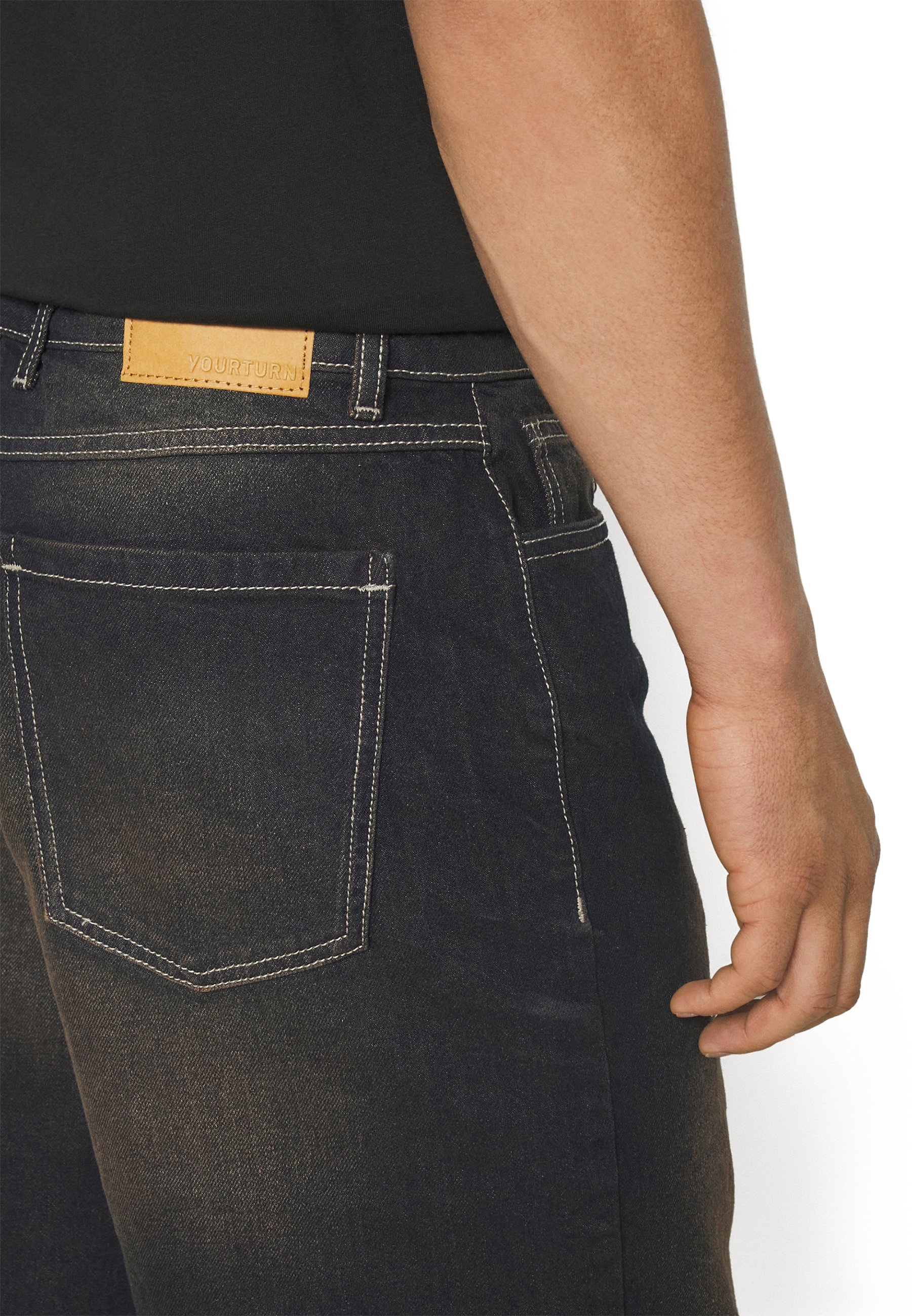 Jaded London WASHED JUMBO JORTS UNISEX - Denim shorts - washed