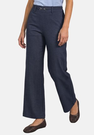 Street One, STRAIGHT LEG HOSE MIT SCHNALLENDETAIL - Pantalon classique - darkest blue