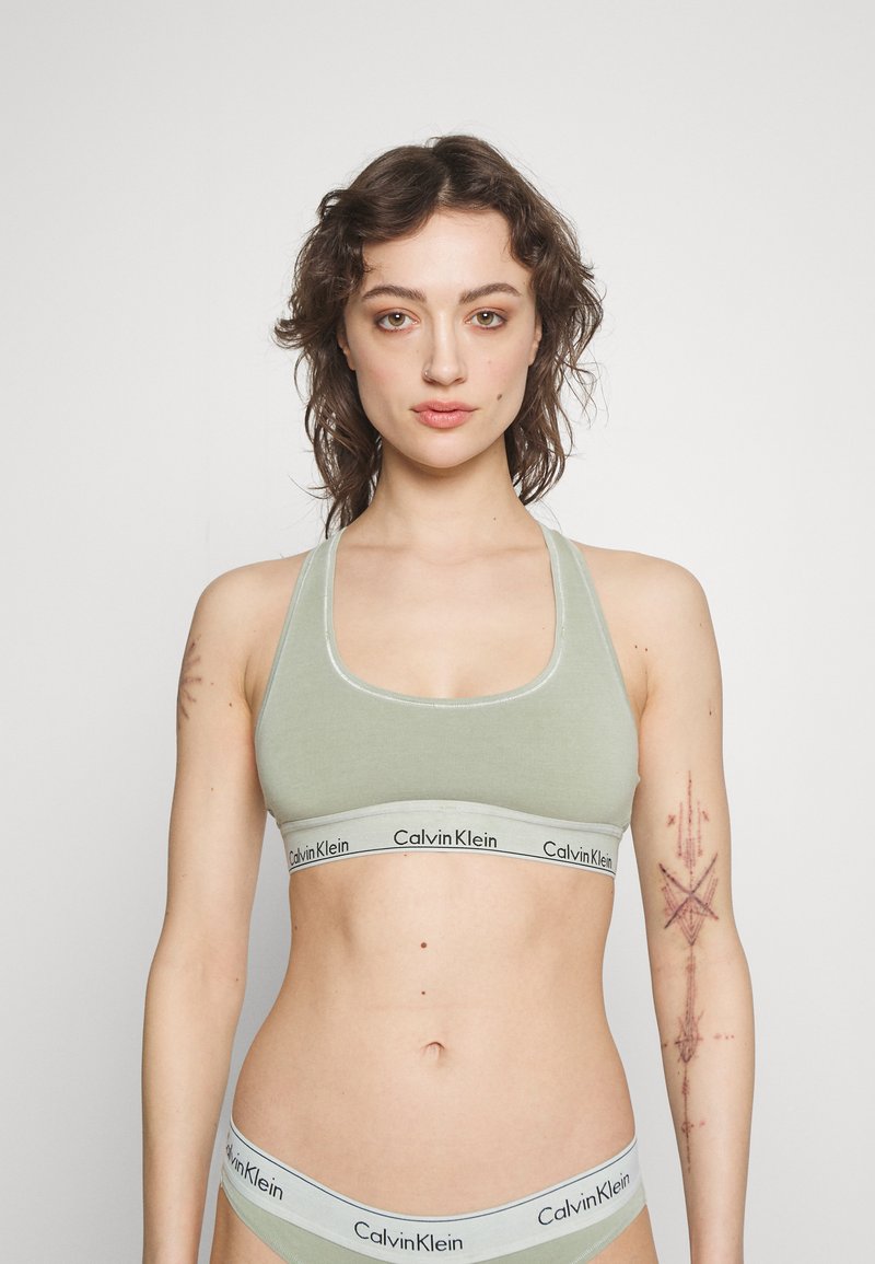 Calvin Klein Underwear UNLINED BRALETTE - Formujúca podprsenka - eco green
