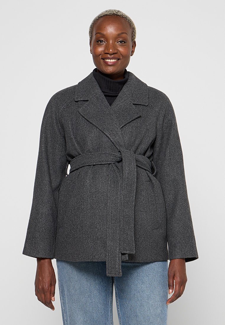 Vero Moda Maternity Halflange jas donkergrijs Vero Moda Maternity Halflange jas donkergrijs