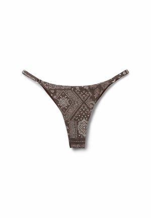 Calzedonia, PAISLEY BRAZILIAN - Bikini bottoms - brown