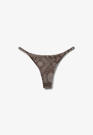 Calzedonia, PAISLEY BRAZILIAN - Bikini bottoms - brown