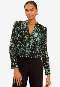 Love & Roses PLEATED LONG SLEEVE - Blus - green animal