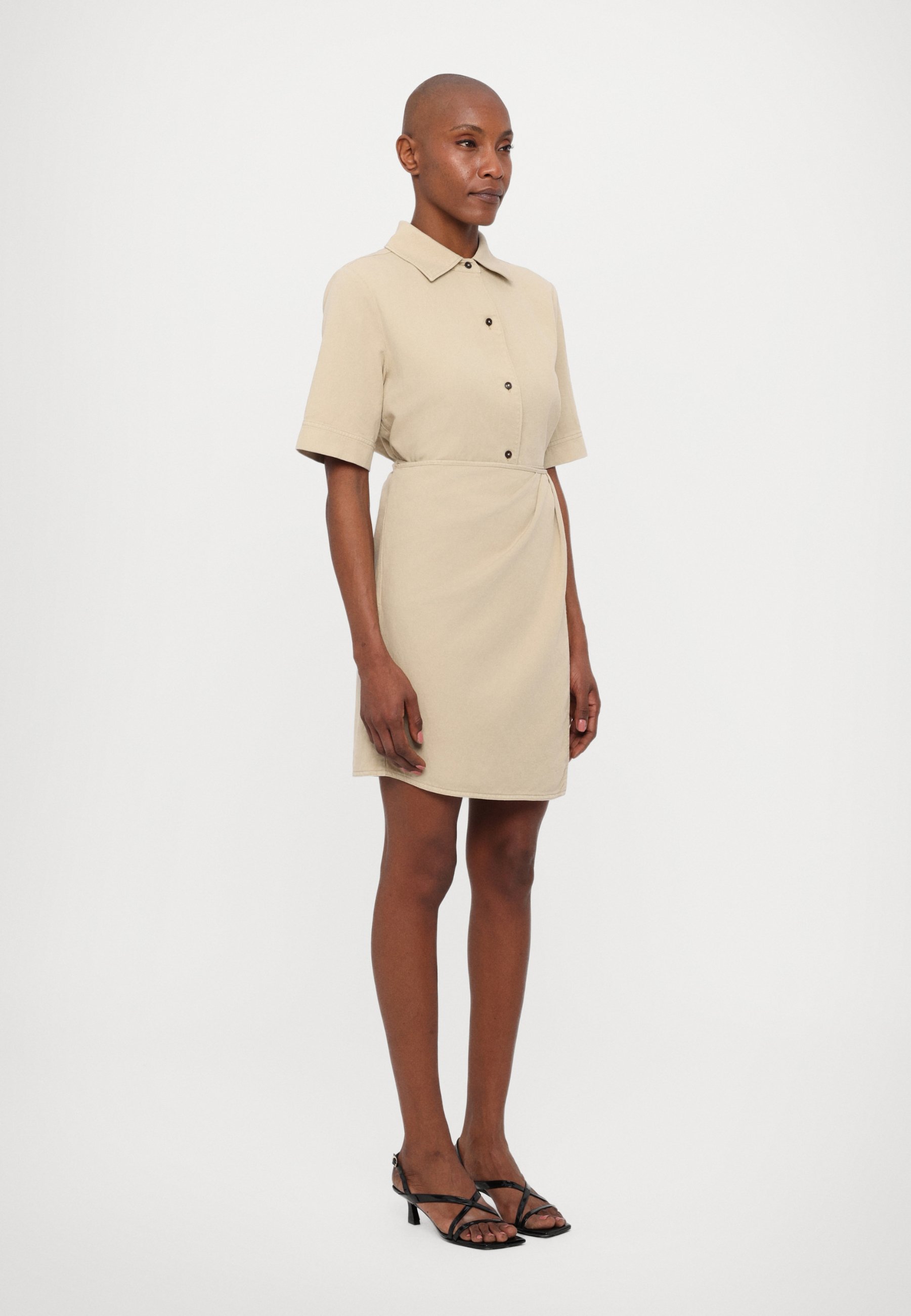 CLOSED SHORT WRAP DRESS - Shirt dress - beige - Zalando.ie