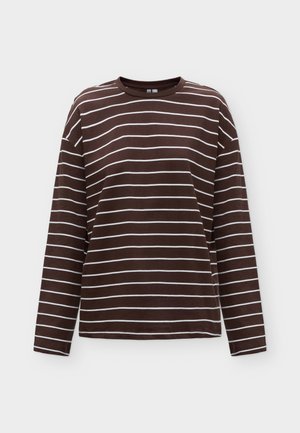 Pieces, PCSADIE LS TOP JRS NOOS - Longsleeve - hot fudge stripes/new cloud dancer