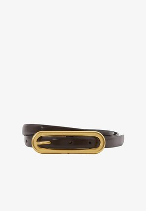 Reiss CHAYA THIN ELONGATED BUCKLE - Öv - chocolate