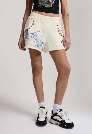 FIGHTING EAGLE EYELET - Teplákové kalhoty - ecru