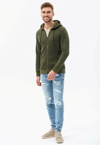 Ombre Mikina na zip - olive green