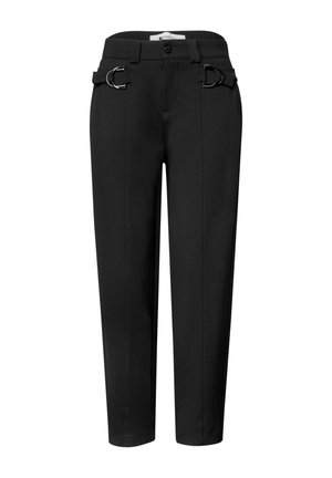 Street One, BARREL LEG HOSE MIT SCHNALLENDETAIL - Pantalon classique - black