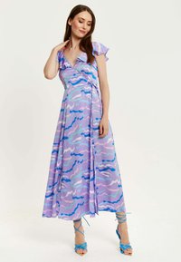Liquorish ABSTRACT ZEBRA PRINT WRAP - Maxi dress - purple