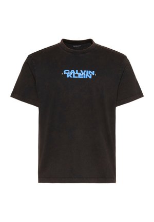 Calvin Klein Jeans, WASHED SPINE GRAPHIC TEE - T-shirt imprimé - black