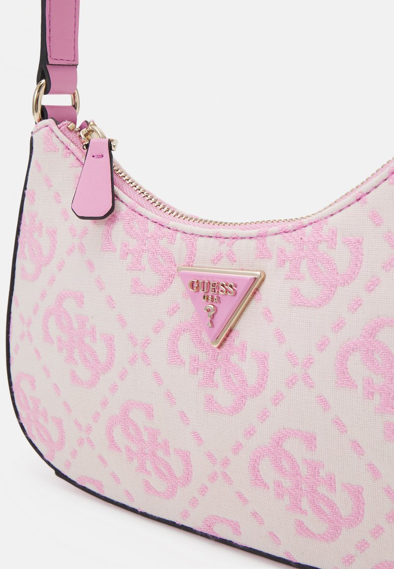 Sac Bandoulière Guess G James Logo Mini Double Zip - Couleur Blush Logo - Neuf Avec Étiquettes