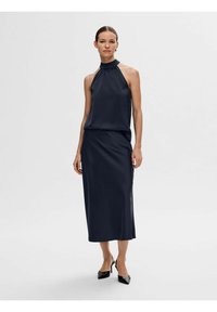 Selected Femme SLFLENA  - A-linjainen hame - dark sapphire
