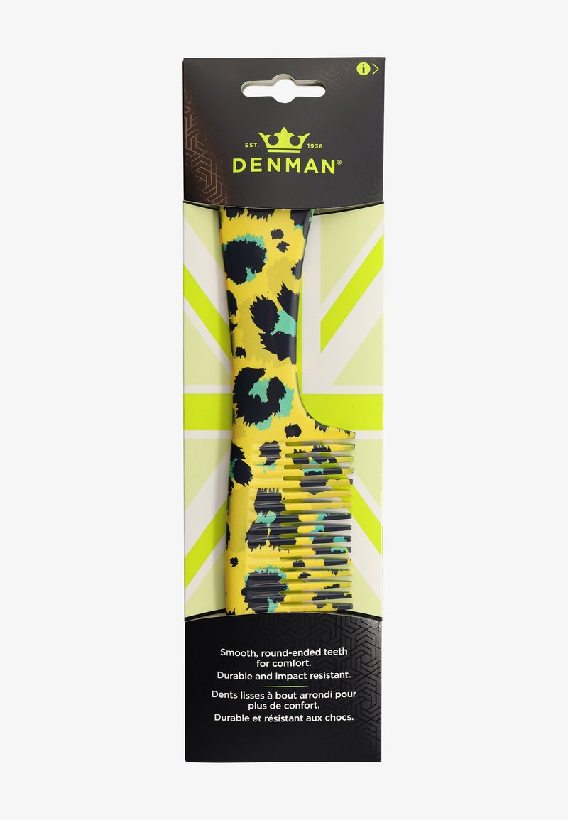 Denman - DPC6 DELUXE RAKE COMB YELLOW LEOPARD - Borstel - yellow leopard, Vergroten