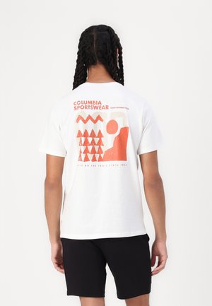 EXPLORERS CANYON BACK TEE - T-shirt imprimé - white