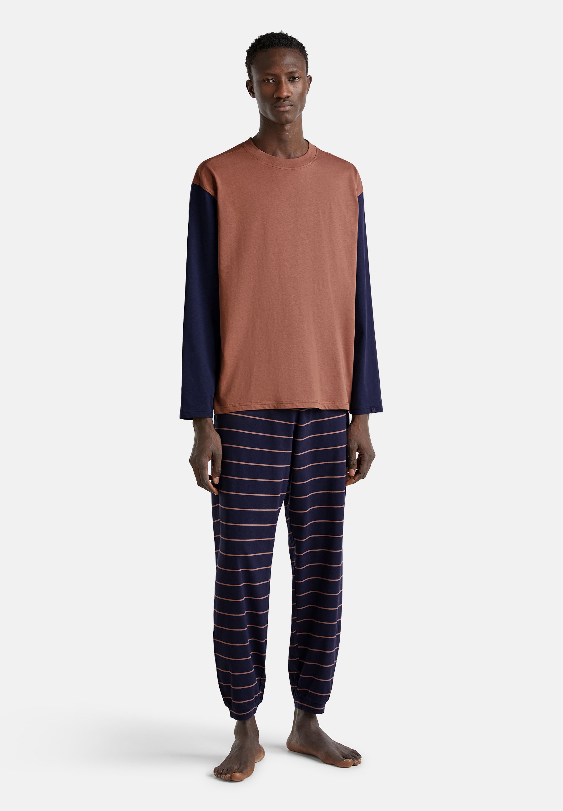 United Colors of Benetton IN PURE SET Pijama brown/marrón