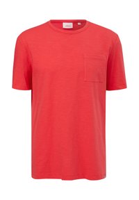 s.Oliver MIT BRUSTTASCHE - T-shirt basic - rot