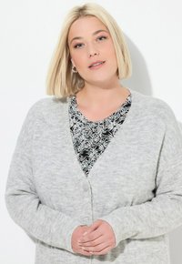 Ulla Popken Kardigan - pale mottled grey