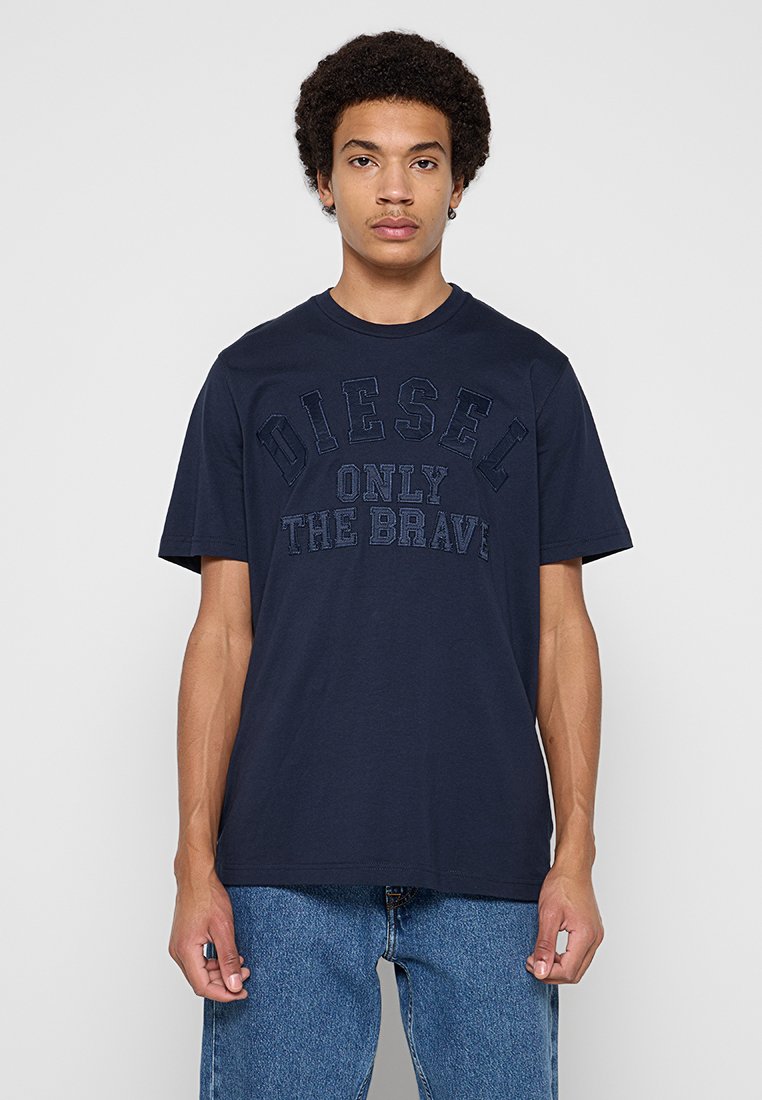 Diesel T-shirt print blauw