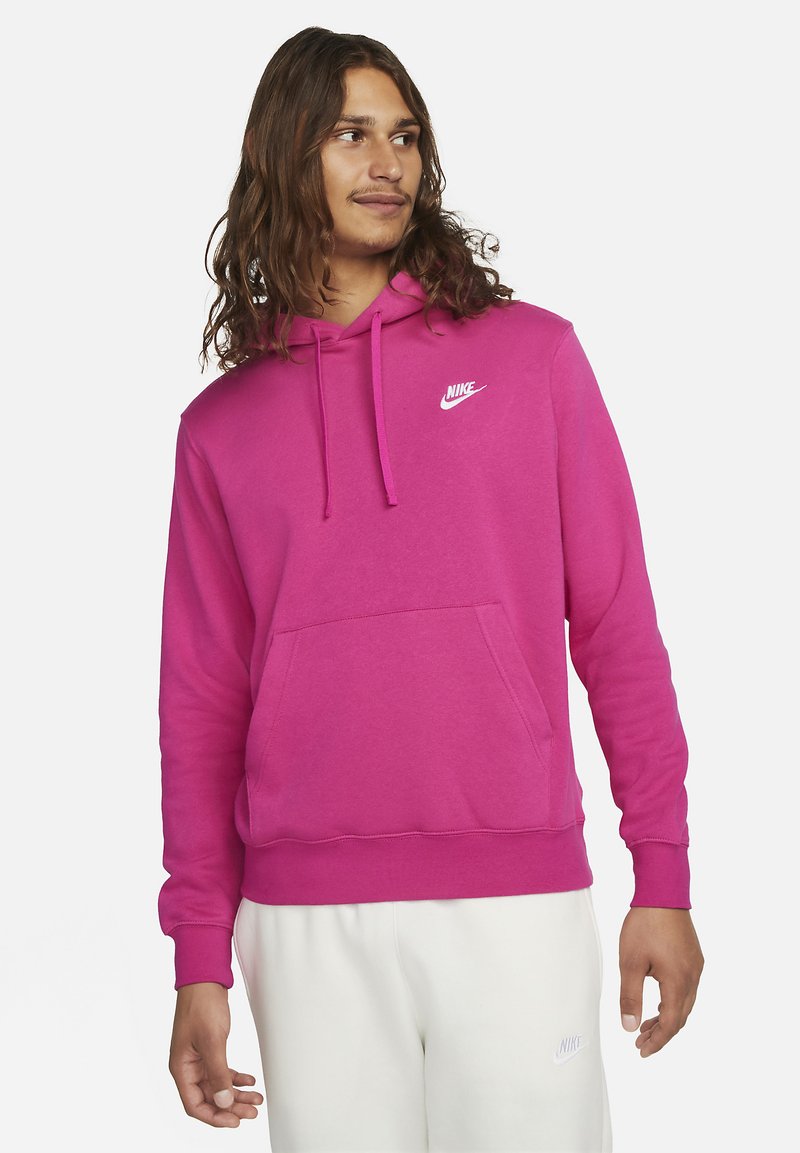 Nike Sportswear SPORTSWEAR CLUB FLEECE - Sweatshirt com capuz - active pink/active pink/white