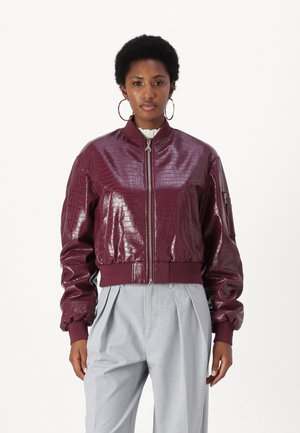 GIUBBOTTO JACKET - Imiteret læderjakke - plum elixir