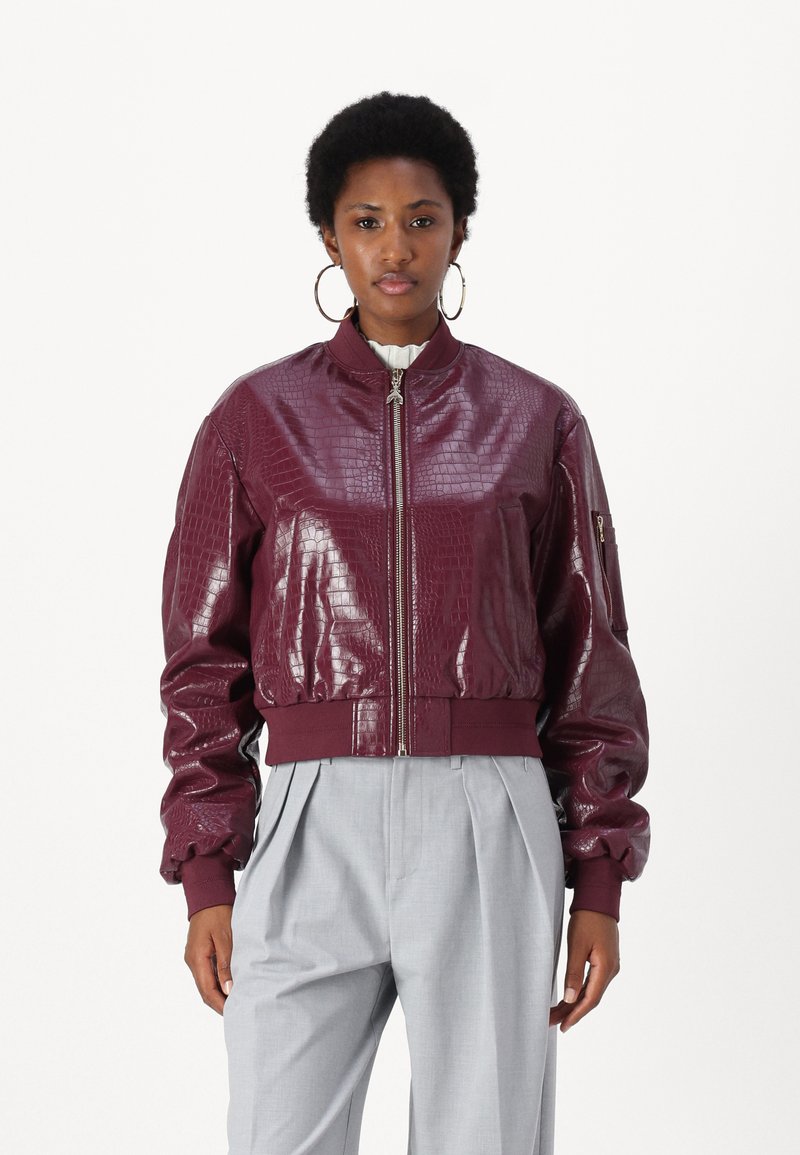 Patrizia Pepe GIUBBOTTO JACKET - Jakna od umjetne kože - plum elixir