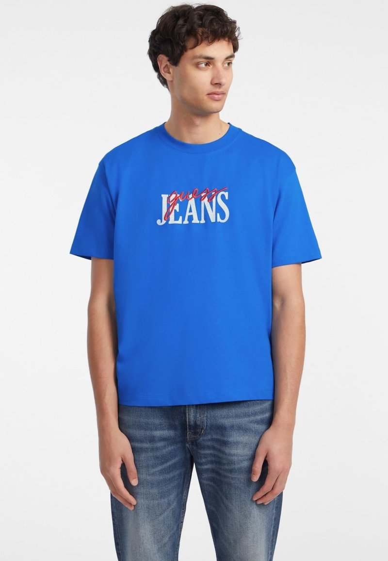 Guess Jeans TEE - Camiseta estampada - blau
