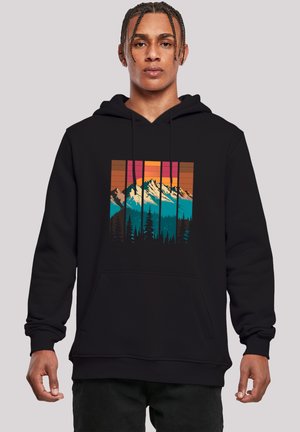 BERG SONNENUNTERGANG RETRO - Hoodie - schwarz