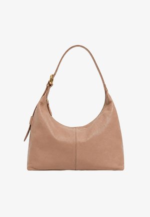TWINSET, HOBO GRANDE CHIUSA C/ZIP IN PELLE - Borsa a mano - mocha mousse