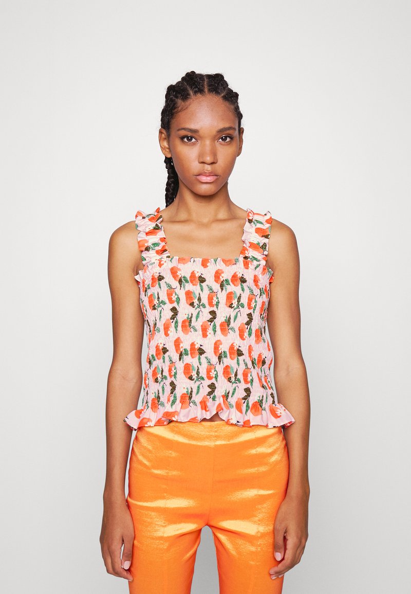 Damen T-Shirts | Pieces PCJOSI SMOCK Top ballerina/oranges/offwhite - QD92426 Damen T-Shirts | Pieces PCJOSI SMOCK Top ballerina/oranges/offwhite - QD92426
