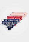 PACKS GIFT THONG 5 PACK - Στρινγκ - preppy navy/foggy pink/red