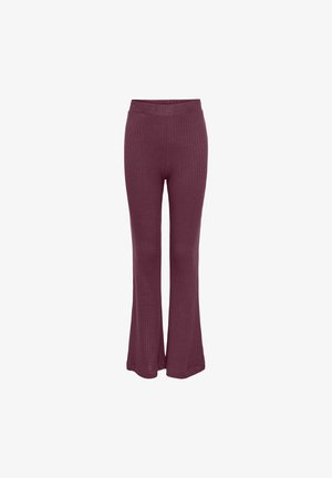 ONLY GIRLS, TROUSERS KOGFRANSISKA FLARED FIT TROUSERS - Nohavice - mauve wine