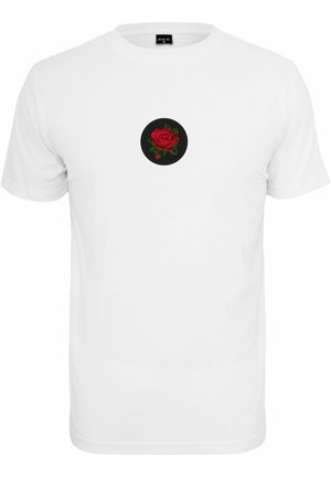 ROSE PATCH  - Print T-shirt - white