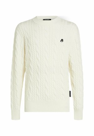 KARL LAGERFELD, KAMEO CABLE KNIT - Pullover - cannoli cream