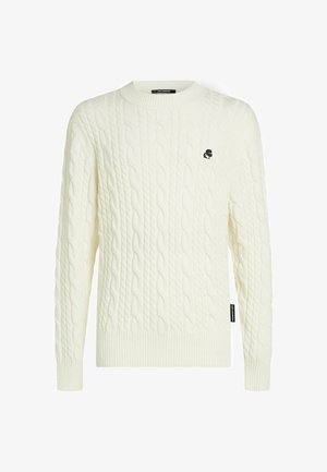 KARL LAGERFELD, KAMEO CABLE KNIT - Pullover - cannoli cream