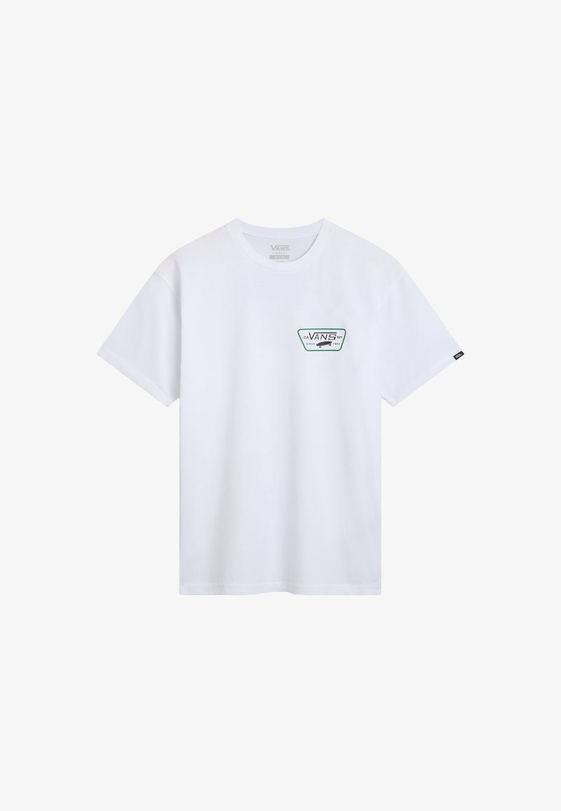 Vans T-shirt print - white black verdant grn