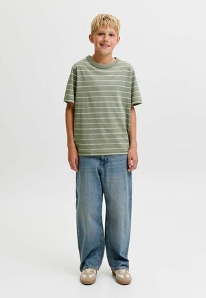Jack & Jones Junior, T-SHIRT STRIPED T-SHIRT JUNIOR - T-Shirt print - seagrass