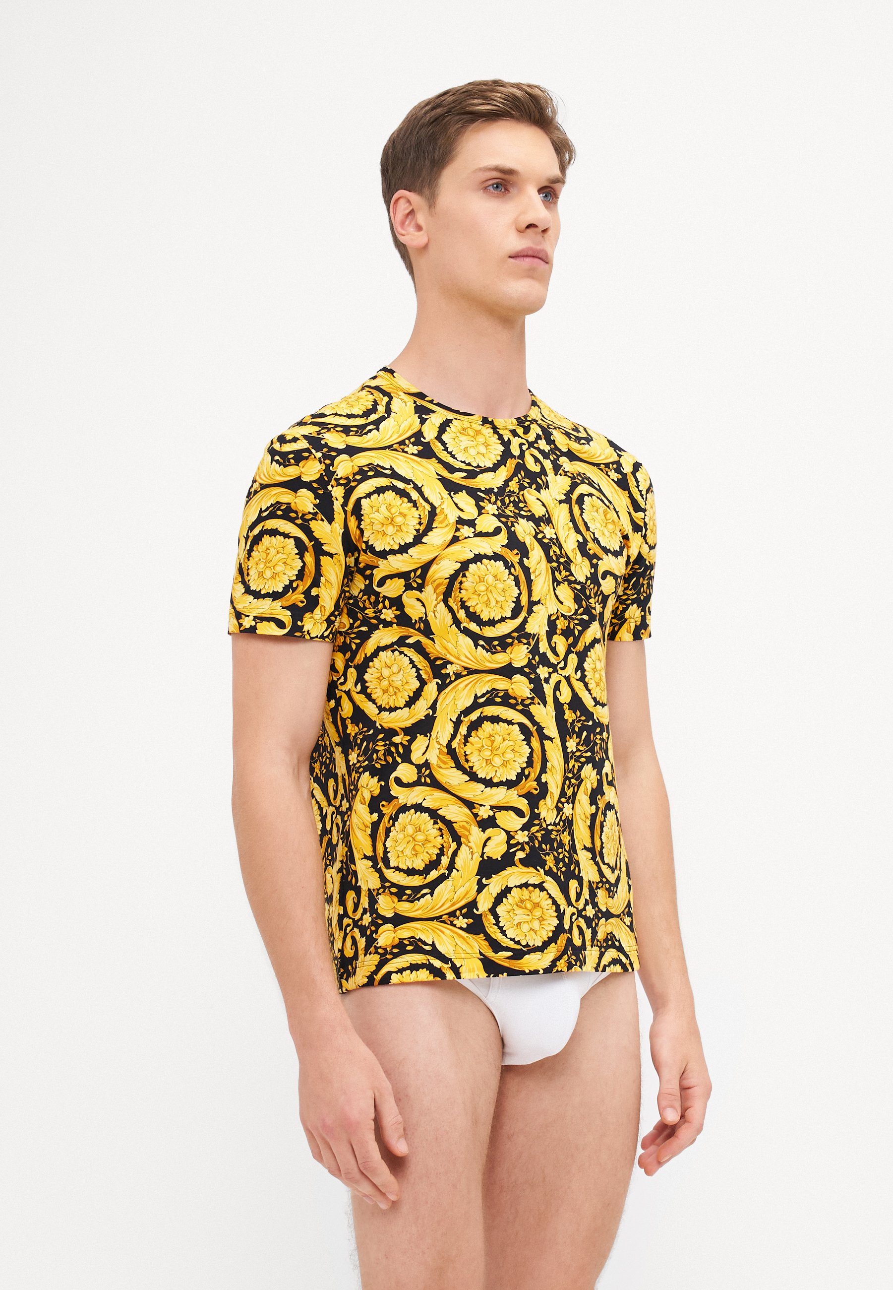VERSACE XL ポロシャツ ブラック/イエロー 8083000140435_3.jpg?v=