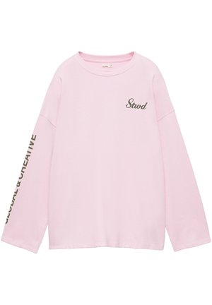 PULL&BEAR, STWD LONG SLEEVE - T-SHIRT - T-shirt à manches longues - pink