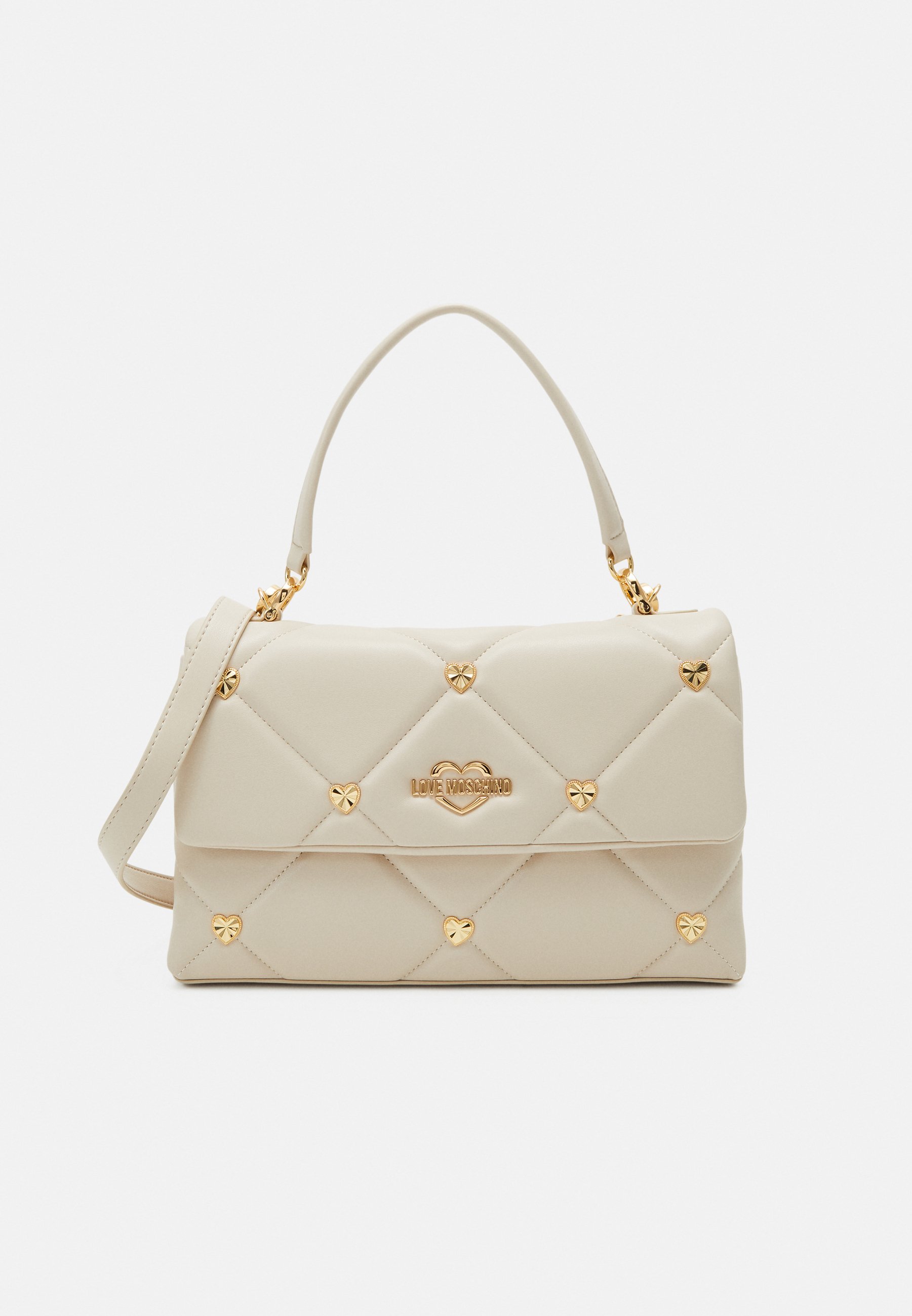 Love Moschino JEWEL HEART SHOULDER BAG - Kosmetiktasche - avorio 