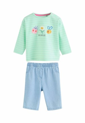 REGULAR FIT -  AND 2 PIECE SET - Straight leg jeans - green