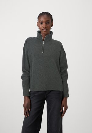 Pieces PCRERCURY HIGH NECK - Felpa - dark grey melange