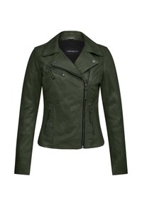 Oakwood CLIPS - Kožená bunda - dark green