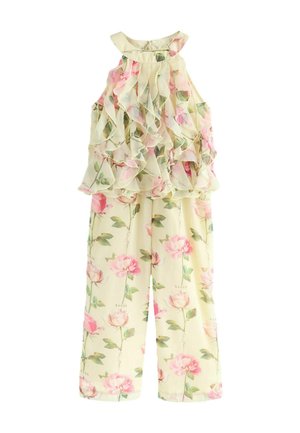 REGULAR FIT - WATERFALL HALTER WIDE - Jumpsuit - lemon yellow