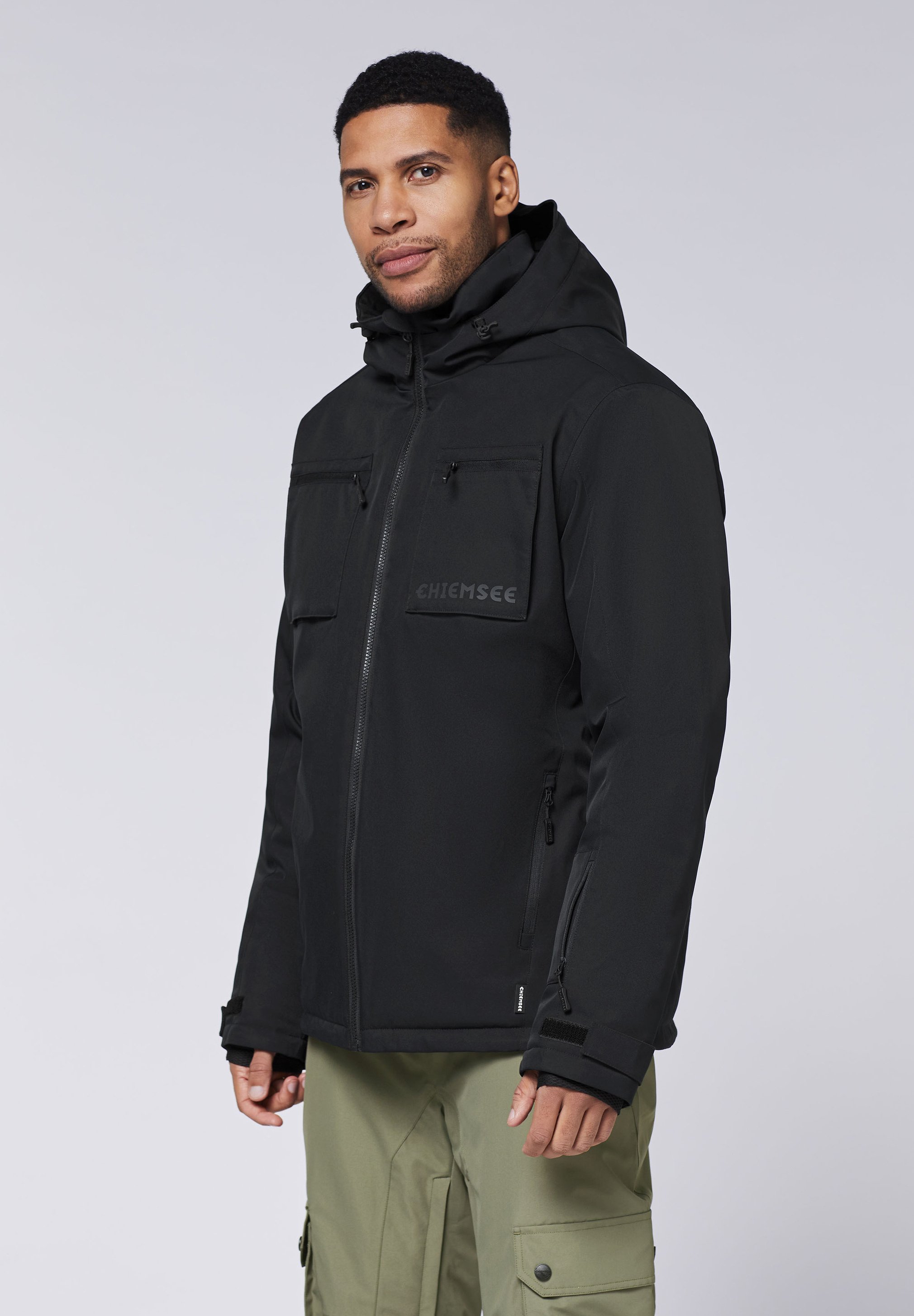 Chiemsee MIT BACKPRINT - Snowboard jacket - black beauty/black