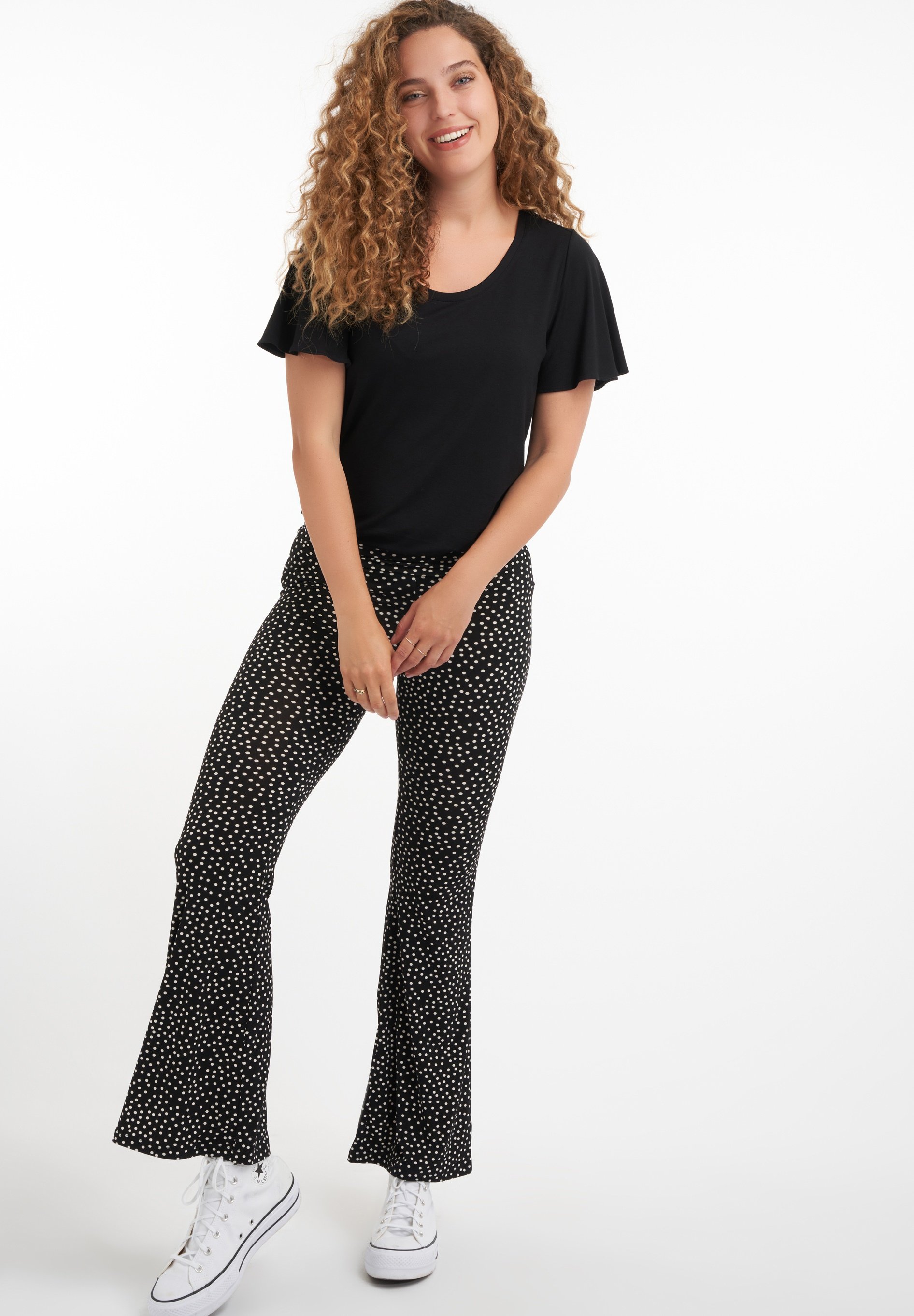 MS Mode FLARED - Trousers - multi grey 