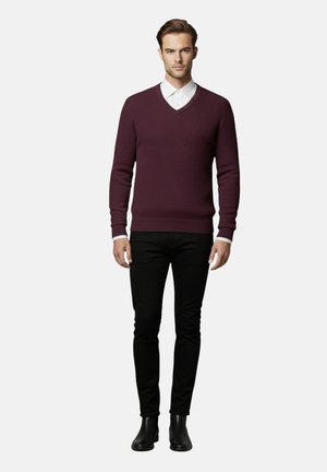 CUELLO PICO - Jersey de punto - berengena