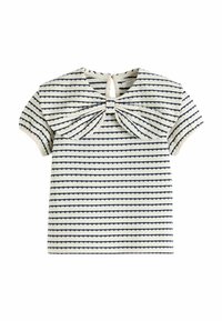 Next - TEXTURED PUFF SHORT SLEEVE REGULAR FIT - T-shirt print - black white stripe Miniatuurafbeelding 1