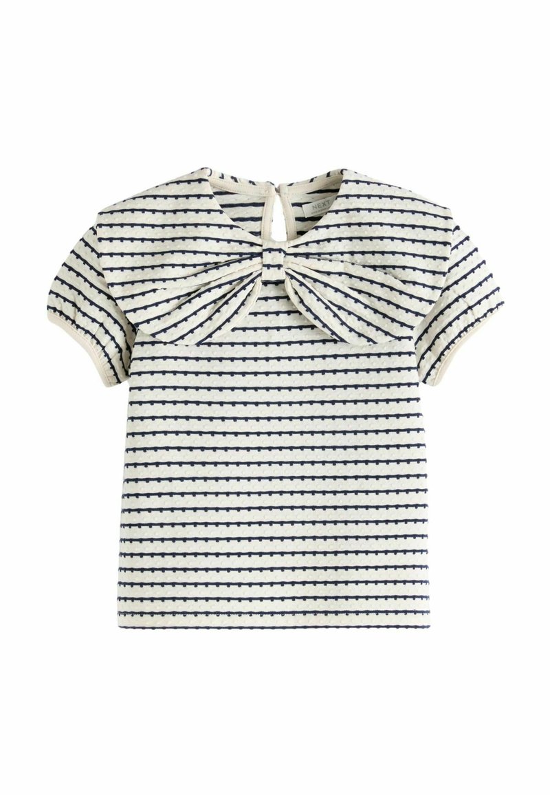 Next TEXTURED PUFF SHORT SLEEVE REGULAR FIT - Tričko s potlačou - black white stripe